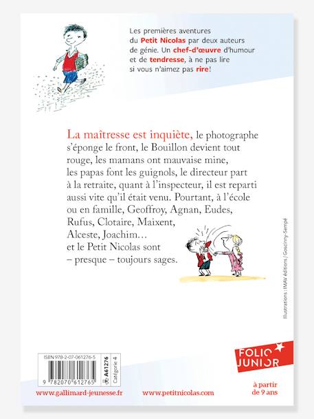 Französisches Kinderbuch „Le Petit Nicolas“ GALLIMARD JEUNESSE weiss 