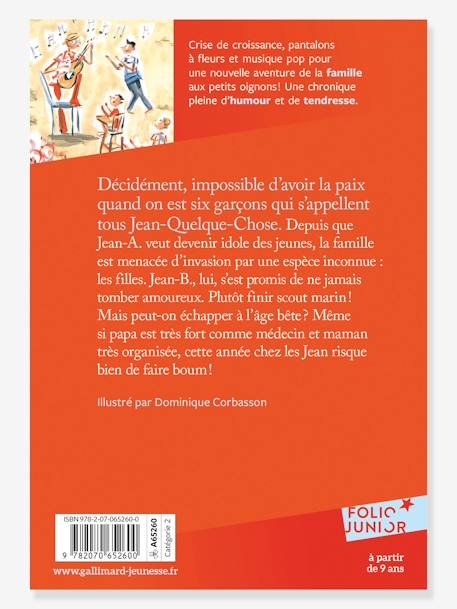 Französisches Kinderbuch „La cerise sur le gâteau - Histoires des Jean-Quelque-Chose“ Band 5 GALLIMARD JEUNESSE gelb 