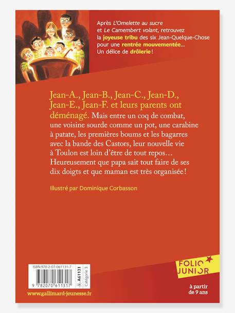 Französisches Kinderbuch „La soupe de poissons rouges - Histoires des Jean-Quelque-Chose“ Band 3 GALLIMARD JEUNESSE rot 
