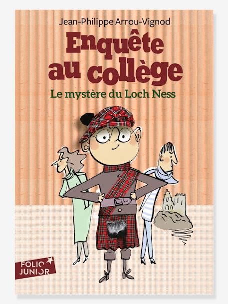 Französisches Kinderbuch „Le mystère du Loch Ness - Enquête au collège“ Band 5 GALLIMARD JEUNESSE orange 