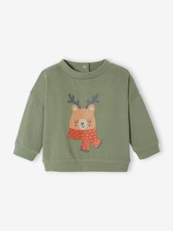 Baby-Baby-Sweatshirt; Weihnachtsmotif