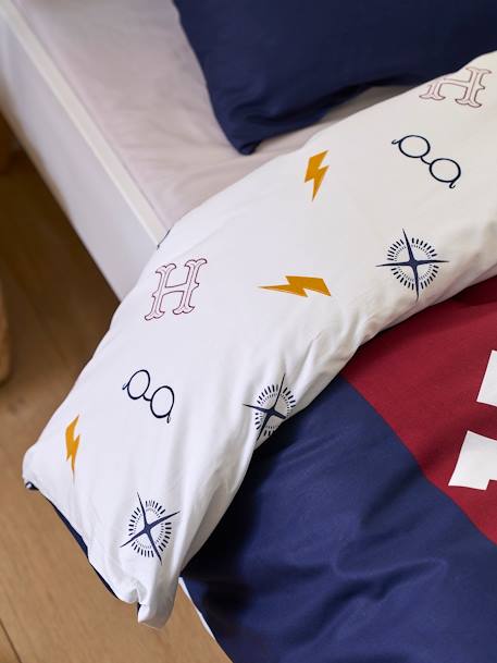 Parure fourre de duvet + taie d'oreiller enfant Harry Potter® bleu imprimé 