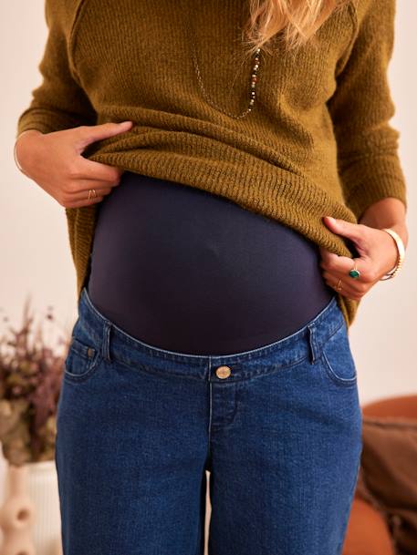Jean Wide Leg de grossesse entrejambe 78 cm Bleu denim 