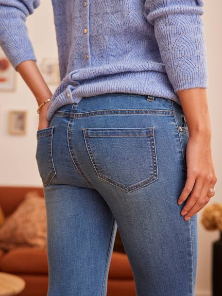 Umstands-Jeans, Skinny-Fit, nahtloser Stretch-Bund brut denim 