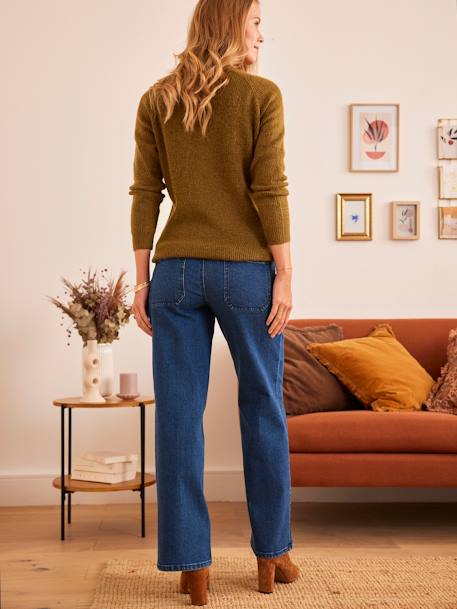 Weite Umstands-Jeans, Schrittlänge 78 cm blau 