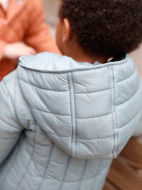 Manteau bébé matelassé avec capuche kaki 