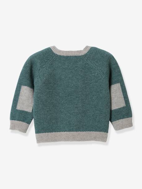 Pull bébé en  Lambswool CYRILLUS vert sauge 