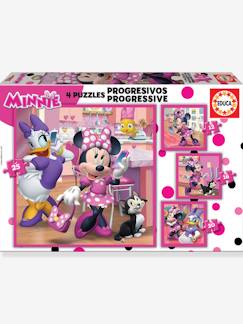 4er-Set Kinder Puzzles „Disney MINNIE MAUS“ EDUCA, 15-25 Teile