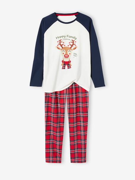 Pyjama de Noël homme capsule famille écru 