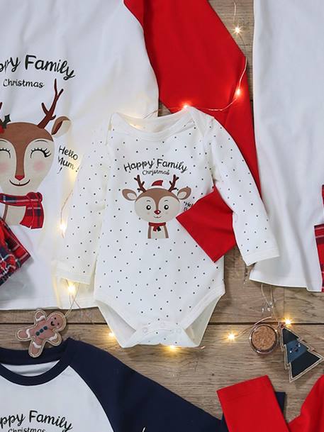 Capsule Collection: Baby Weihnachts-Body wollweiß 