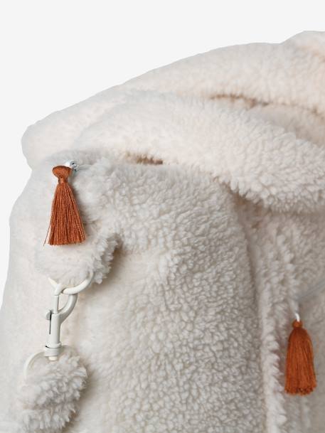 Sac à langer en sherpa Plume beige 