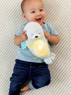 Jouet-Premier âge-Doudous et jouets en tissu-Veilleuse Bébé Otarie Douce Nuit 3 en 1 -