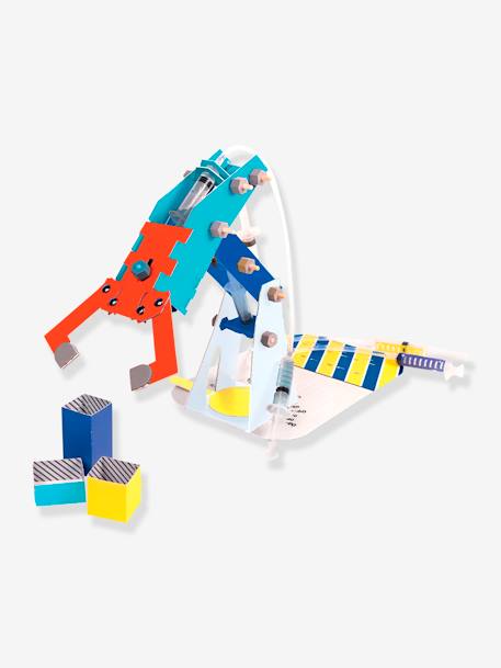 Kit ludo-éducatif 2 en 1 - Les Robots - Fabrique ton bras robotique qui bouge ! - PANDACRAFT bleu 