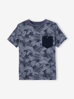 Junge-Jungen T-Shirt, Print und Brusttasche