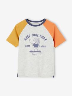 Junge-T-Shirt, Poloshirt, Unterziehpulli-Jungen Shirt, Colorblock