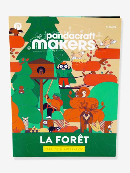 Kit ludo-éducatif 2 en 1 - La Forêt - Crée ta maquette de forêt en 3D ! - PANDACRAFT vert 