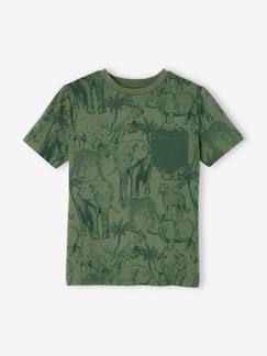 Junge-T-Shirt, Poloshirt, Unterziehpulli-T-Shirt-Jungen T-Shirt, Print und Brusttasche