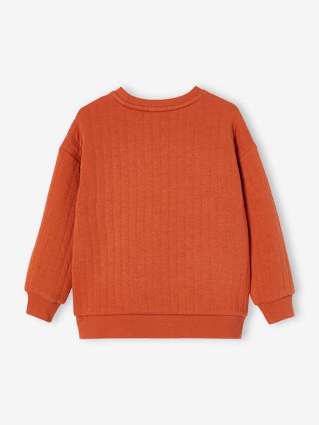 Jungen Sweatshirt, gesteppt terracotta 