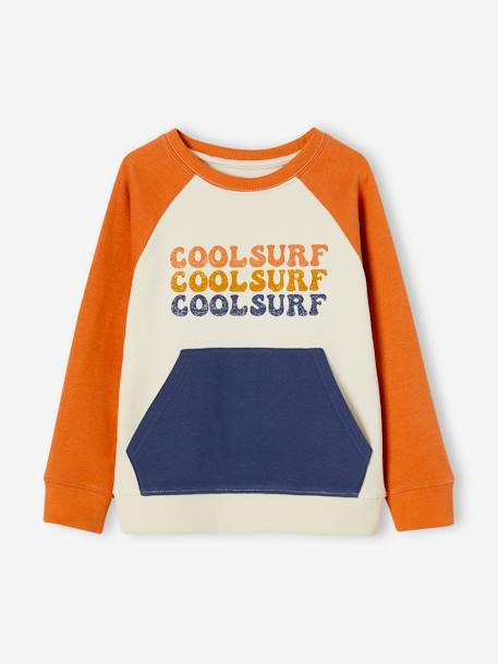 Sweat 'cool surf' garçon effet colorblock multicolore 