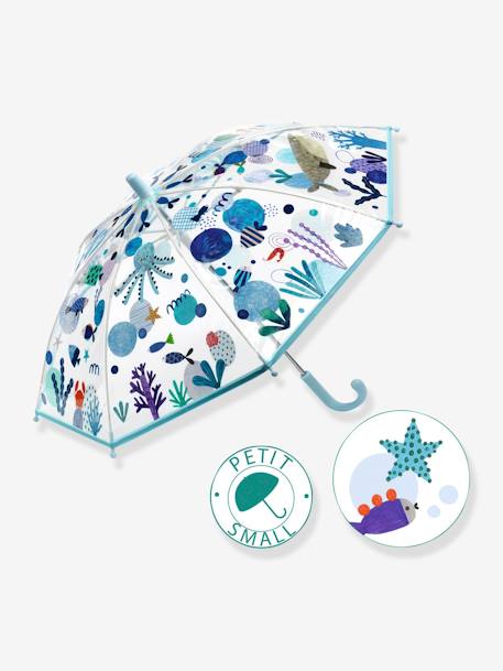 Kinder Regenschirm DJECO mit Meermotiven mehrfarbig 