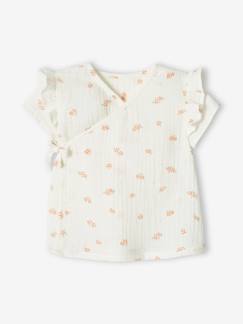 Sommer in Sicht-Baby-Hemd, Bluse-Baby Wickeljacke aus Musselin