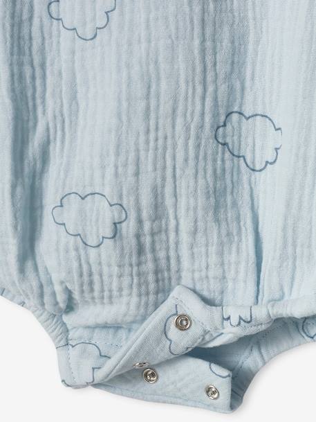 Baby Wickelbody mit langen Ärmeln himmelblau 