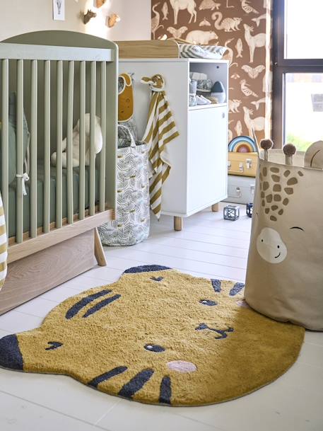 Kinderzimmer Tiger-Teppich PANDAFREUNDE senfgelb 