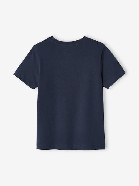T-shirt imprimé Basics garçon manches courtes blanc+bleu nuit+bleu roi+jaune+menthe+ORANGE LAVE+vert d'eau+vert sauge 
