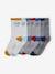 7er-Pack Kinder Socken mit Wochentag grau meliert 