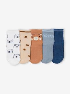 Klinikkoffer-Baby-Socken, Strumpfhose-5er-Pack Baby Socken mit Bär