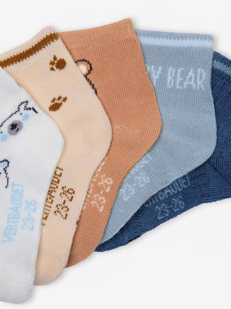 Lot de 5 paires de chaussettes 'baby bear' bébé brun 