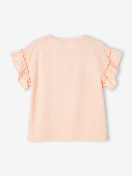 Mädchen T-Shirt mit Volantärmeln zartrosa 