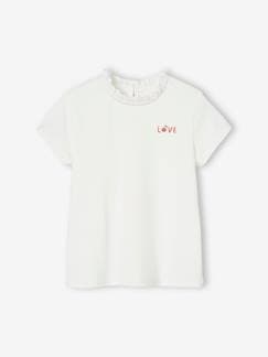 T-shirts & Blusen-Mädchen-T-Shirt, Unterziehpulli-T-Shirt-Mädchen T-Shirt mit Rüschen