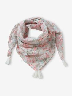 Fille-Accessoires-Bonnet, écharpe, gants-Foulard imprimé fleuri personnalisable fille