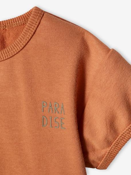 Baby Sweatshirt mit kurzen Ärmeln rostfarben 