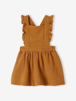 Robe-salopette en gaze de coton bébé