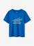 T-shirt garçon motif effet 3-D bleu électrique+écru 