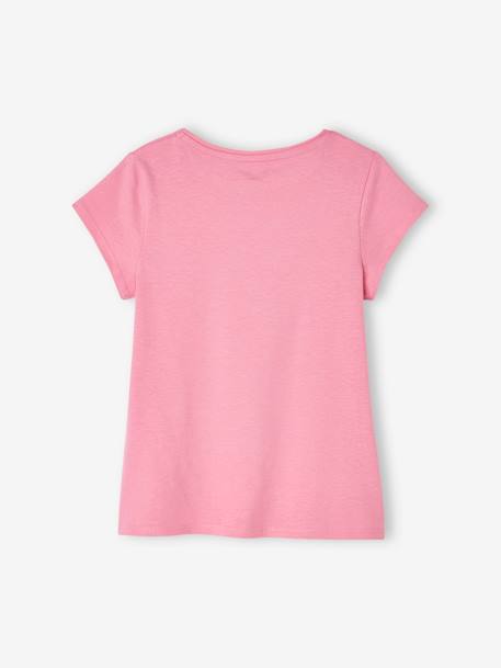 Mädchen T-Shirt, Message-Print bonbon rosa+erdbeer+hellblau+himmelblau+koralle+marine+rot+tannengrün+vanille 