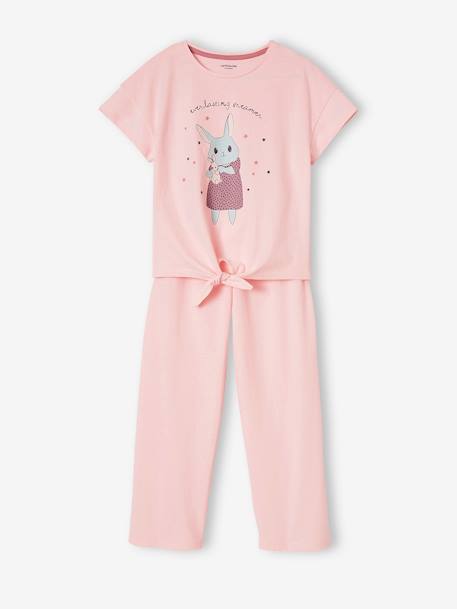 Pyjama large fille lapin rose pâle 