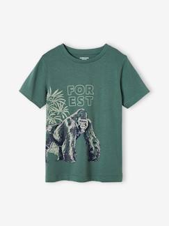 Junge-Jungen T-Shirt aus Bio-Baumwolle, Tier-Print
