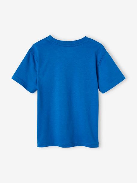 Jungen T-Shirt, 3D-Print blau+ecru 