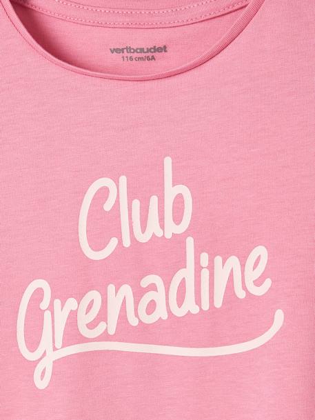 Mädchen T-Shirt, Message-Print bonbon rosa+erdbeer+himmelblau+koralle+marine+rot+tannengrün+vanille 