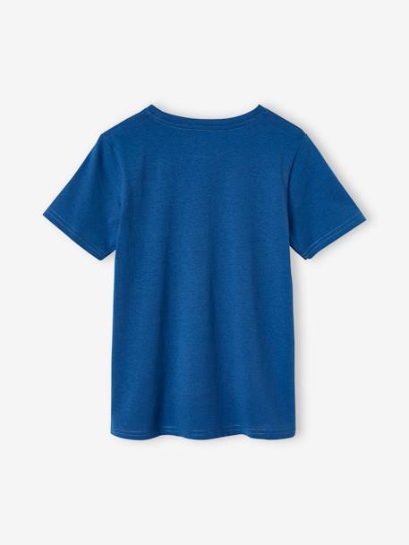 Jungen Sport T-Shirt BASIC Oeko-Tex grau meliert+königsblau 