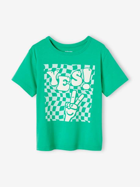 Jungen T-Shirt grün+hellblau+hellgrau 
