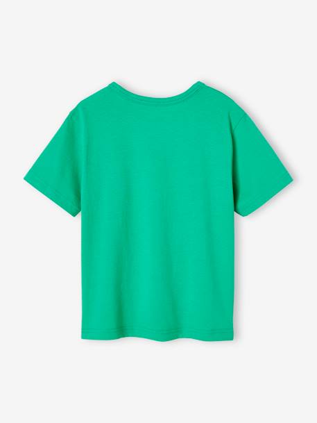 Jungen T-Shirt grün+hellblau+hellgrau 