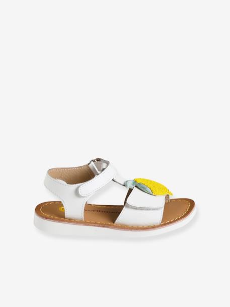 Sandales en cuir fille collection maternelle blanc 
