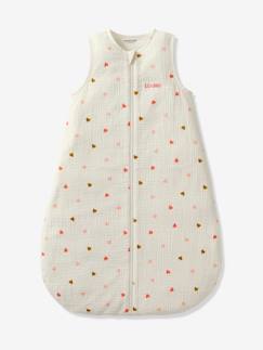 les personnalisables-de-Baby Sommerschlafsack "Kleine Herzen" aus Musselin mit Vorderreissverschluss, Oeko-Tex®