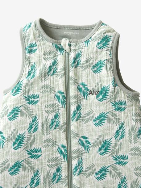 Ärmelloser Baby Sommerschlafsack mit Vorderreissverschluss 'Tropical', Oeko-Tex® grün 