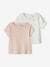 2er-Pack Baby T-Shirts puderrosa 
