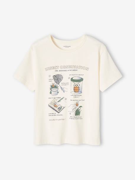Jungen T-Shirt mit Insektenmotiv weiss 